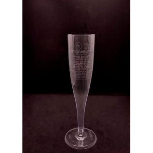 100 pz Flute champagne trasparente plastica rigida riutilizzabile gr.18,5