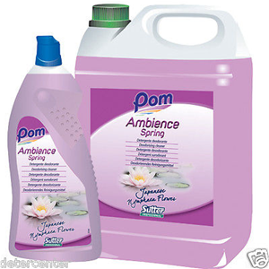 POM AMBIENCE VARIE PROFUMAZIONI DEO DETERGENTE PAVIMENTI DA KG. 5 E DA L. 1  LINEA DEODORANTI DETERGENTI- SUTTER