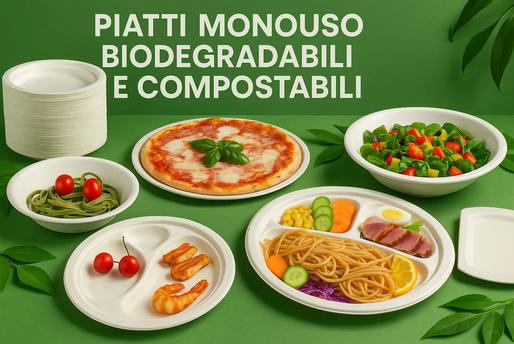 piatti monouso biodegradabili compostabili | Detercenter Shop